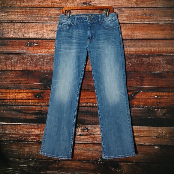 American Eagle Jeans Mens 33X30 Original Boot Cut Extreme Flex 4 Blue Denim - Picture 2 of 10